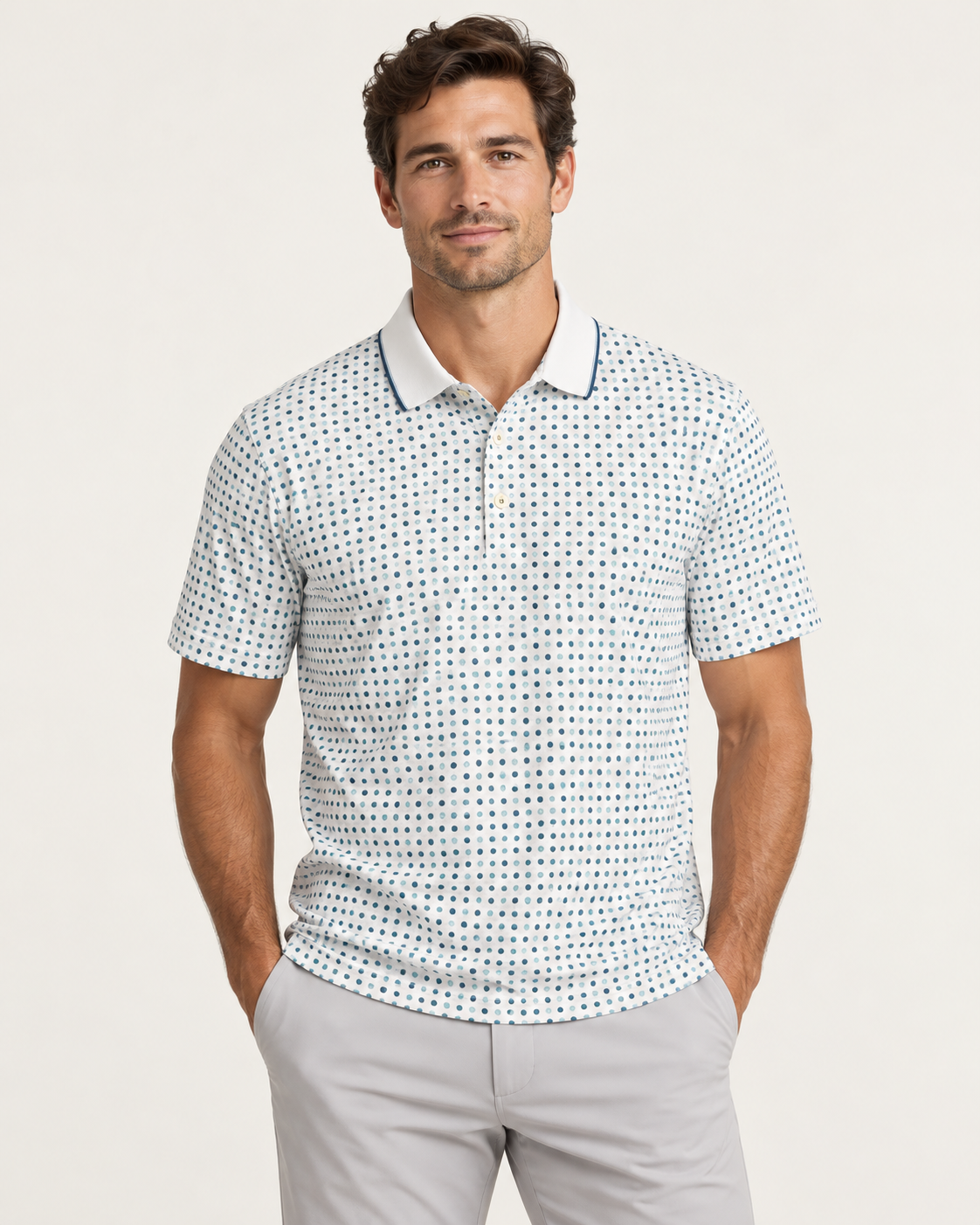 Image of The O.G. Polo - White/Lavender Fog