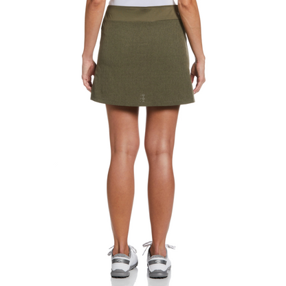 Callaway Women's 16" Heather Perforated Golf Skort - Industrial Green Heather