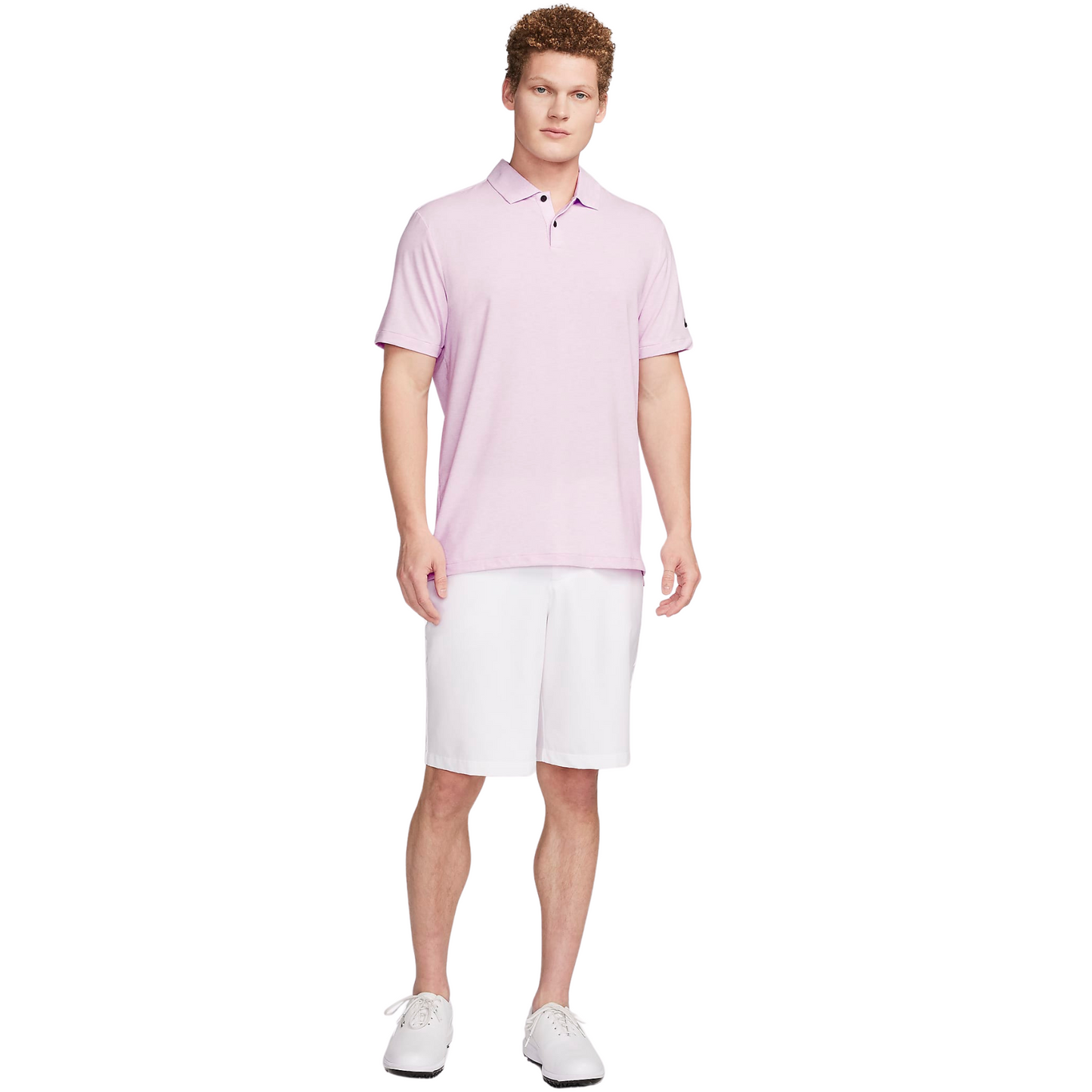 Nike Men's Dri-Fit Heather Tour Polo - Light Arctic Pink