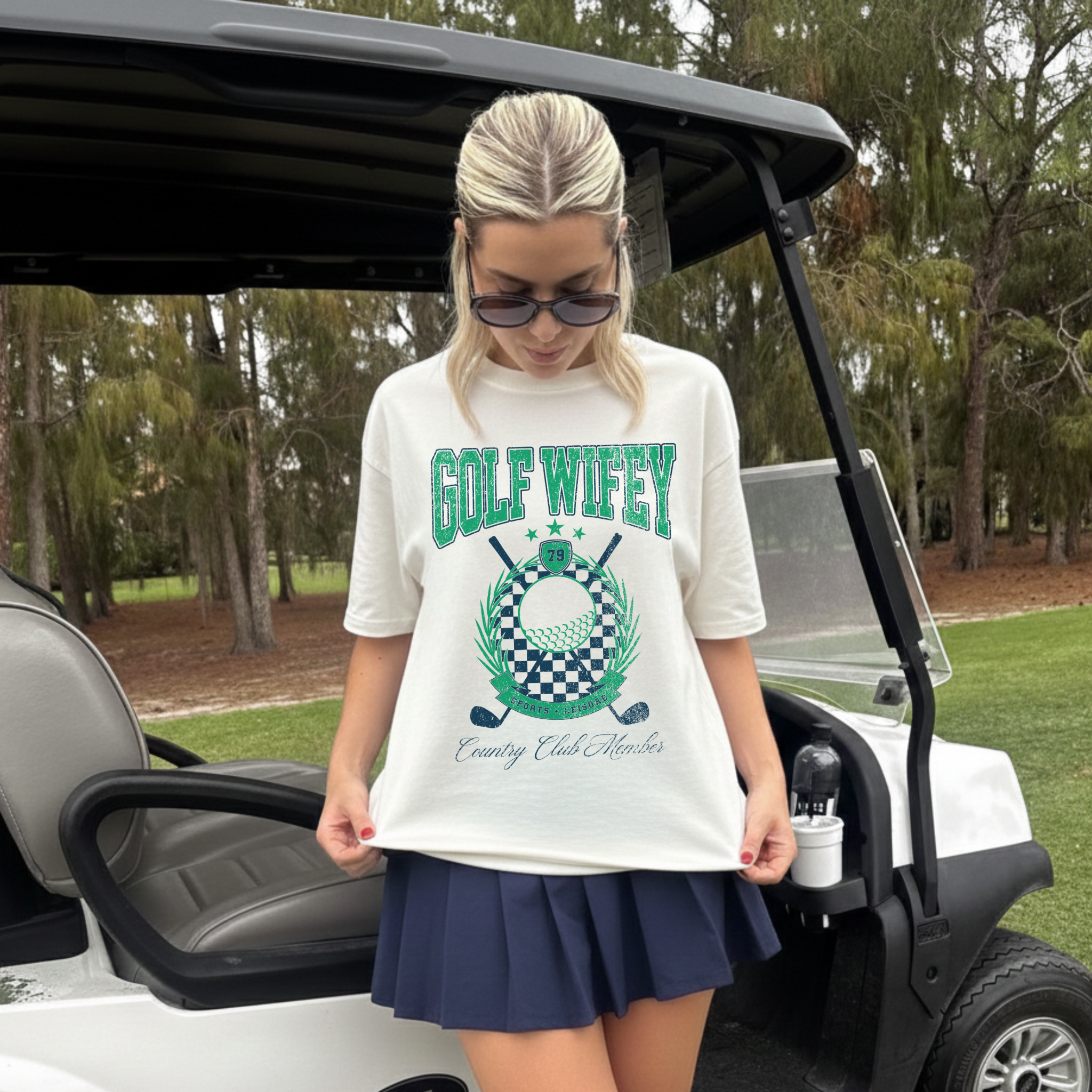 Image of Golf Wifey Graphic Tee | Country Club Golf Shirt for Women | Preppy Golf Wife Outfit Tee