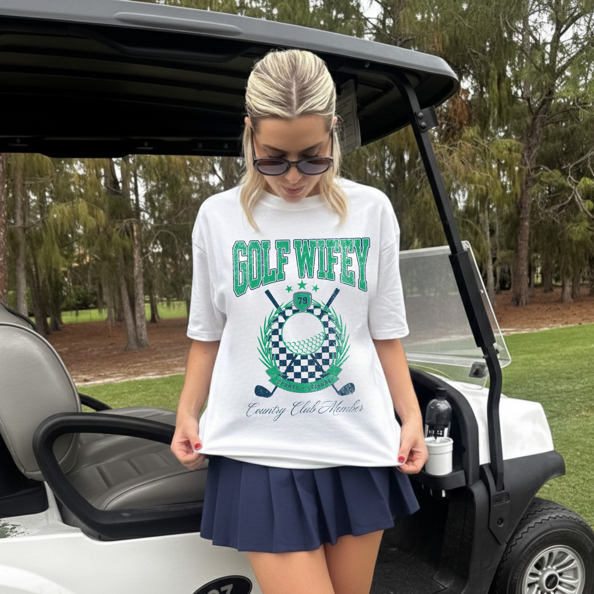 Image of Golf Wifey Graphic Tee | Country Club Golf Shirt for Women | Preppy Golf Wife Outfit Tee