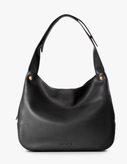 Women's Snap Shoulder Bag - Black